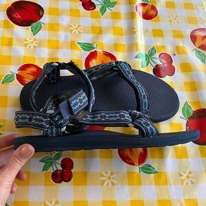 Classic Teva Sandals, blue, grey black, size 9 womens